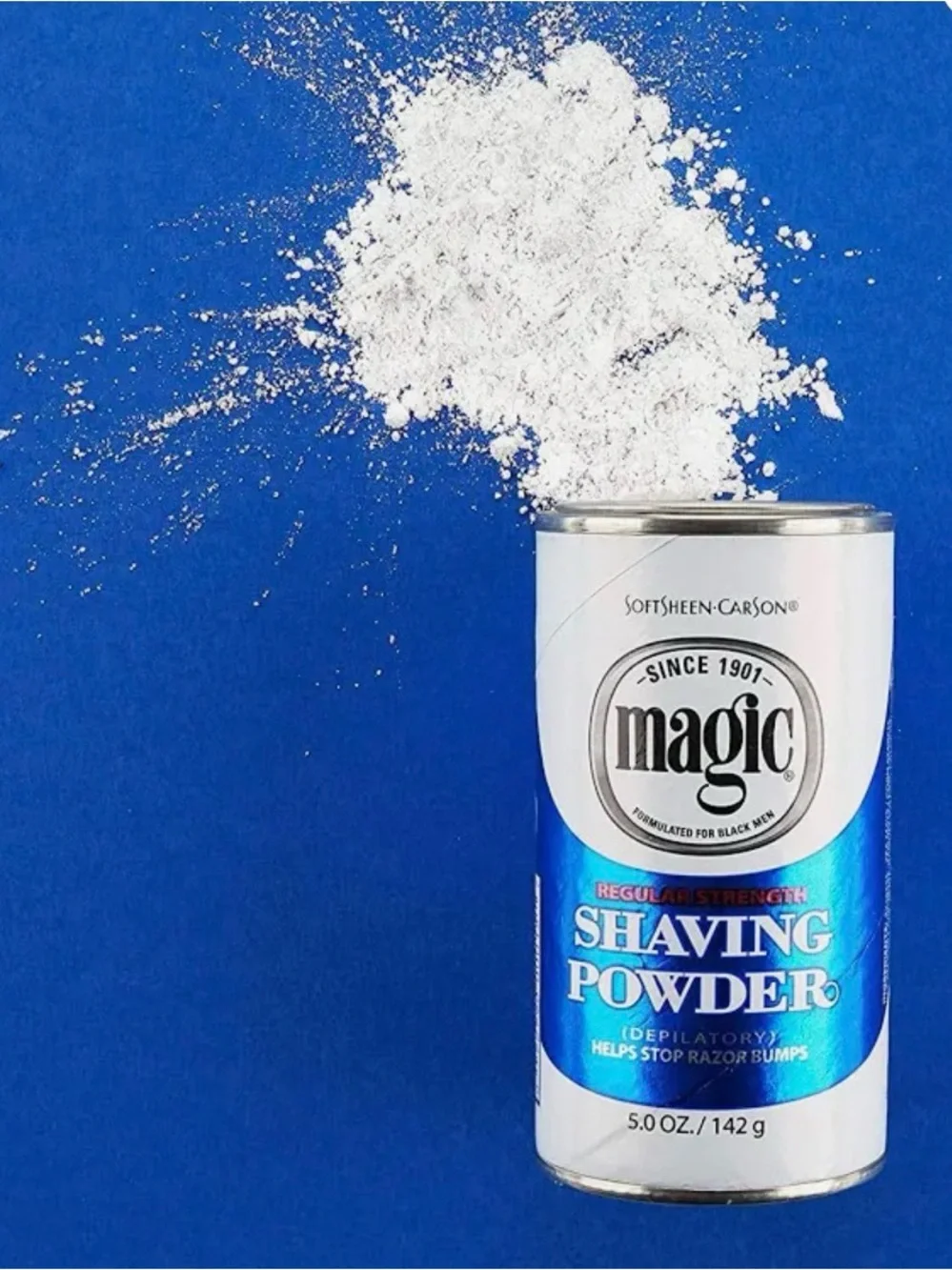 Magic Shaving Powder — White and Blue Can